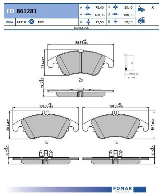 Brake Pad Set, disc brake